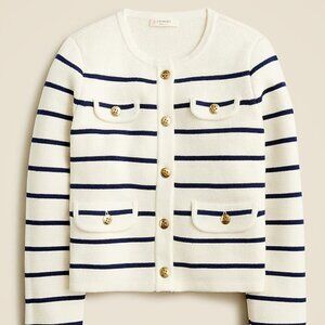 J. Crew  Girls' Emilie sweater lady jacket in stripe Size XS- FLAWED